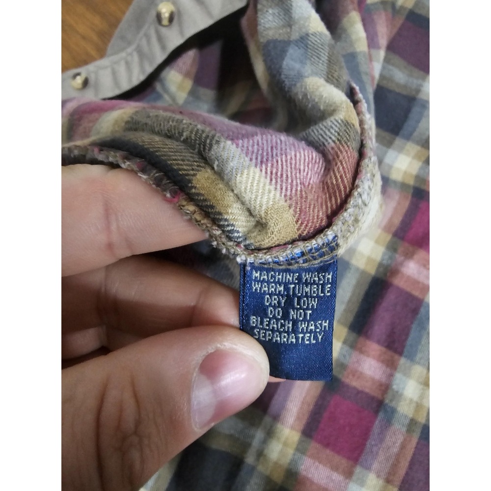 Salmon River Traders Shirt Mens XL Brown Flannel Lined Button Up Workwear Jacket - Picture 8 of 8